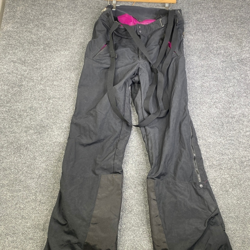 Vintage Patagonia Black Ski Pants Size 36 Suspenders Full Side Zip Snow Bibs